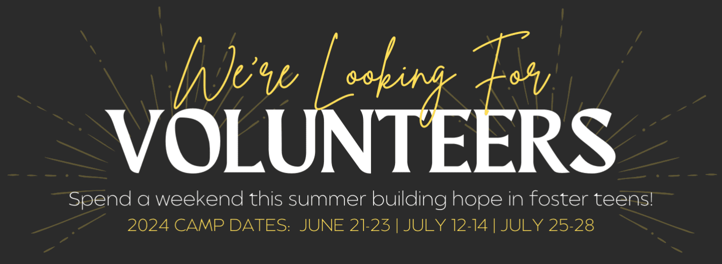 We’re looking for volunteers to spend a weekend with us this summer!